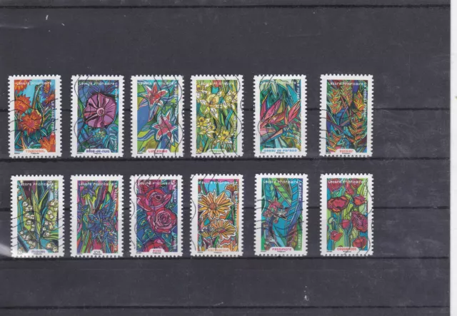 Frankreich 2016 Blumen A Foison Komplette Serien Von 12 Gestempelte Briefmarken