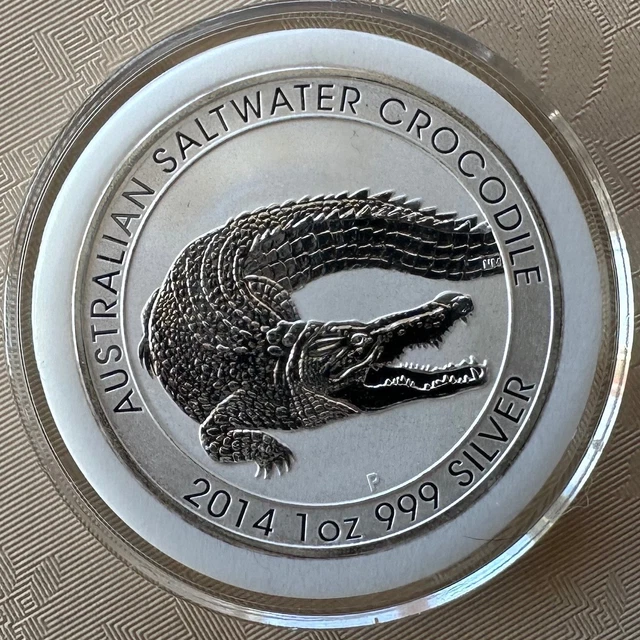 AUSTRALIA 1oz 銀貨 2014 CROCODILE .999 2014 1 oz. Australian Saltwater Crocodile coins .999 Silver