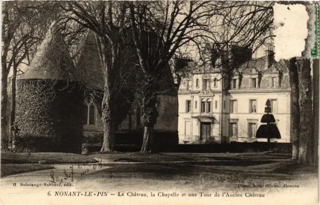 CPA AK NONANT-le-PIN - Le Chateau la Chapelle et une Tour de l'Ancien. (435635)