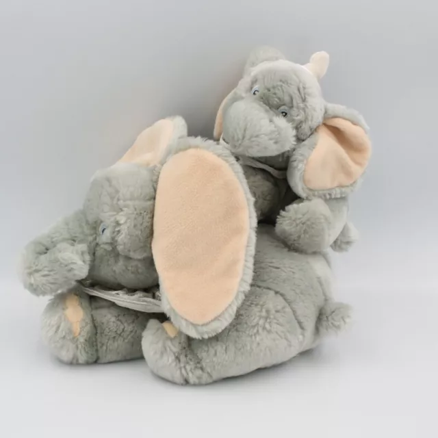 Peluche éléphant gris Dumbo avec bébé DISNEY  - 2985 2