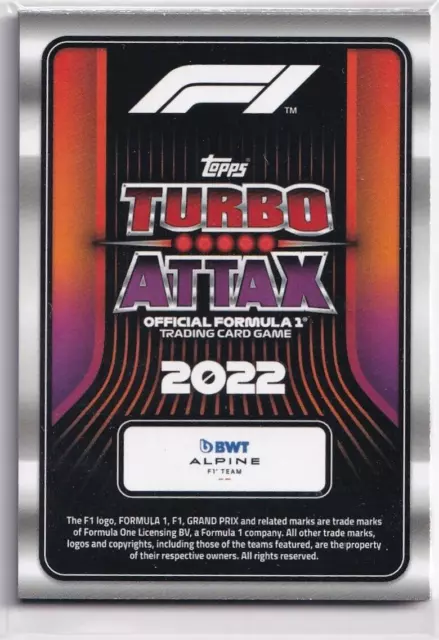 Topps F1 Turbo Attax 2022 Formule 1 Carte Numéro 278 Epic Moment Fernando Alonso