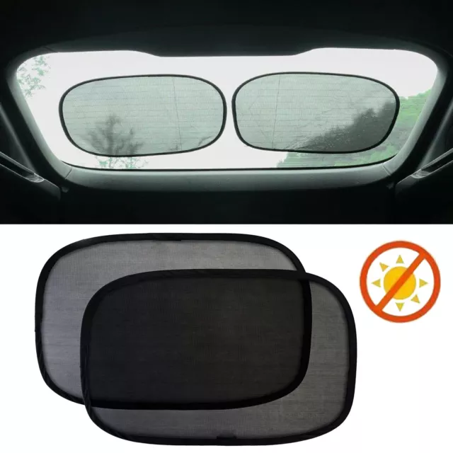 2x Car Side Window Black Sun Shade Visor Anti-UV Cover Shield For Baby Kids