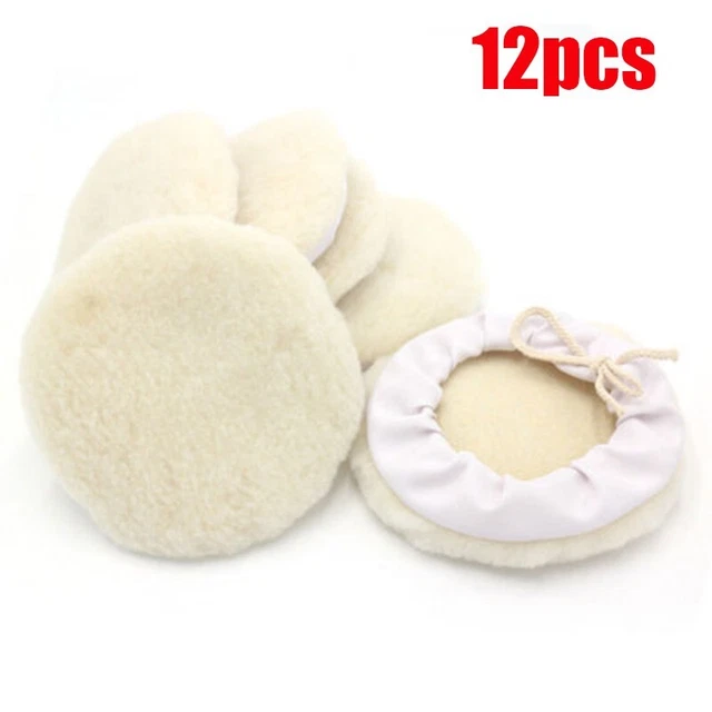 6/12PCS 7 180mm Soft Wool Clean Polishing Buffing Bonnet Pad For Car Auto Polish