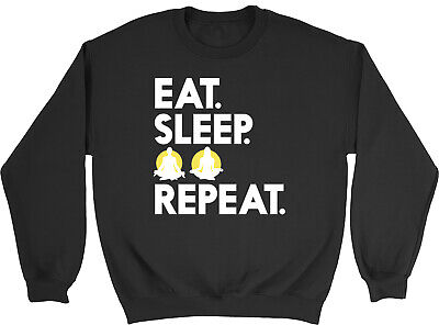 Eat Sleep Yoga Repeat Kids Childrens Jumper Sweatshirt Boys Girls