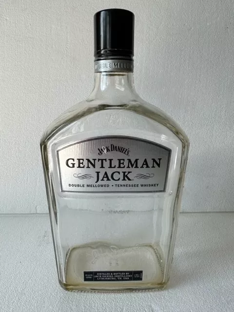 1 Empty Jack Daniels Gentleman Jack Tennessee Whiskey Bottle 1.75L W/Cap