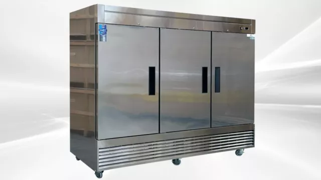 New Commercial Refrigerator All Stainless Steel 3 Door Reach In D83R NSF ETL