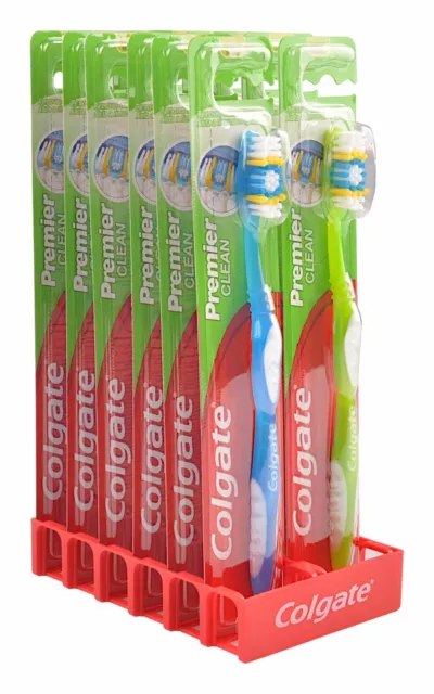 Colgate Premier clean medium 12er Display Zahnbürsten Zahnbürste Zungenreiniger