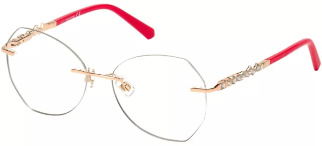 Swarovski SK5345 028 Rose Gold Metal Rimless Optical Eyeglasses Frame 54-15-140