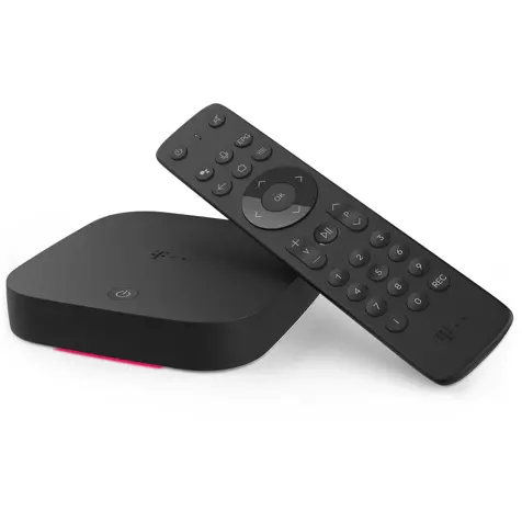 Telekom MagentaTV One, Schwarz, TV-Box, Fernbedienung, HDMI, USB, WLAN