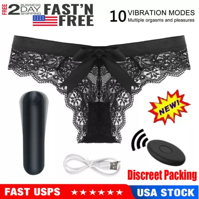 US Vibrating Panties Strap 10Function Wireless Remote Control Rechargeable Women