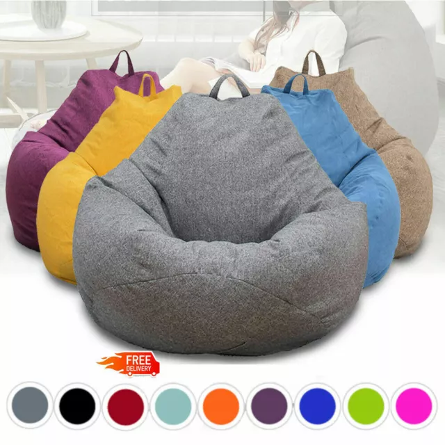 Large Bean Bag Chairs Adults Teens Kids Couch Sofa Cover Lazy Lounger New UK