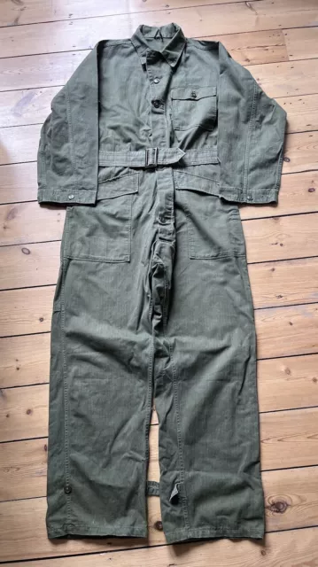 Original WW2 US Army Men’s HBT Coveralls Marked Size 40R New Old Stock Like RRL