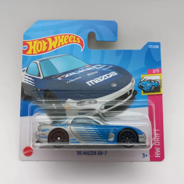 95 MAZDA RX-7 Azul Hot Wheels 2022 Hw Drift 2/5 Hw 177/250 HCX62-R521 Mattel New