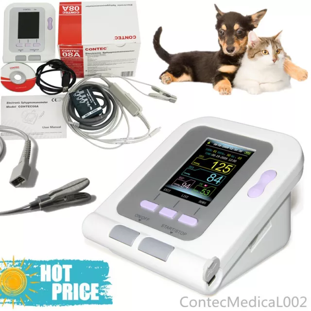 Veterinary Blood Pressure Monitor Tongue SPO2 Sensor NIBP Pulse Rate Software