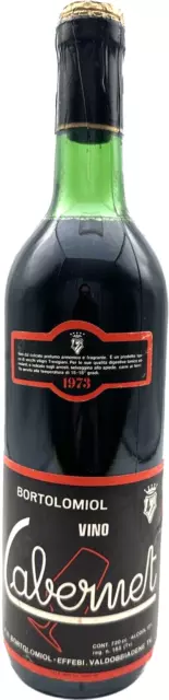 Vintage Vino Cabernet 1973 Bortolomiol Valdobbiadene 72cl 12%