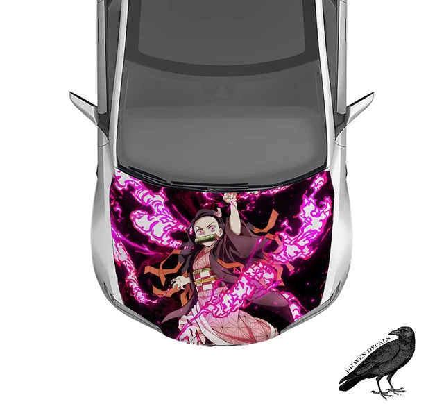NEZUKO DEMON SLAYER V2 Anime Hood Wrap Weatherproof Vinyl Car Decal 50"X65" £143.03 PicClick UK