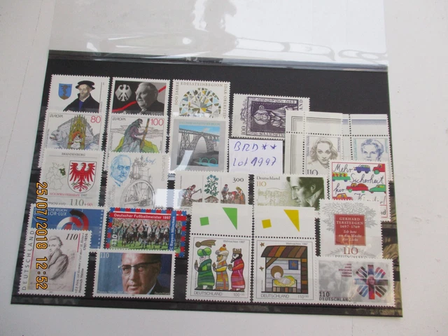 Briefmarken BRD  1997 **