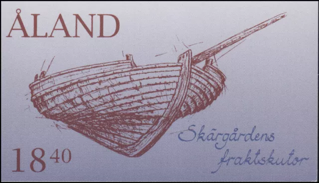 Aland brand booklets 3 sailboats of the archipelago, ESSt 1.3.1995