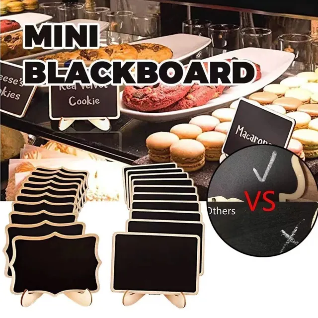 20/40X Wooden Chalkboard Labels Table Numbers Food Signs Wedding Party Docor AU 2