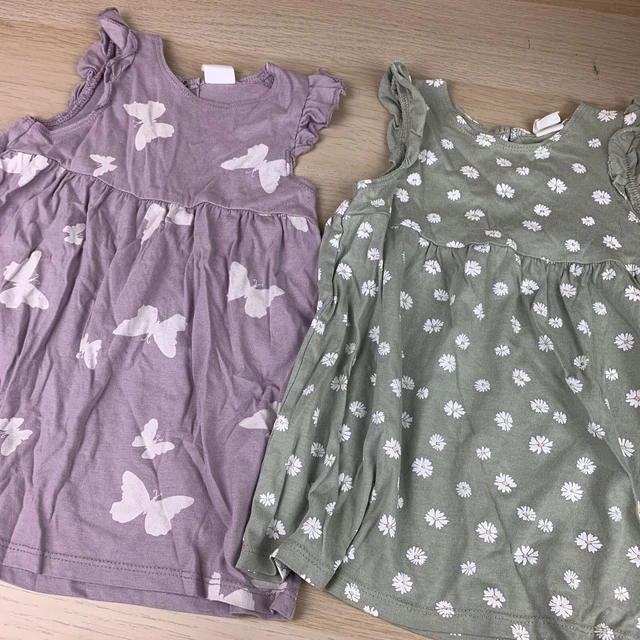 Baby Girl Dress Bundle 6-9 Months H&M Pink Green Floral