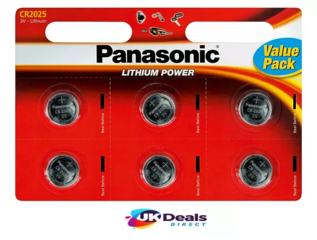 Panasonic CR2025 Lithium Coin Cell 2025 3V Battery Car Key Fobs Toys Remote