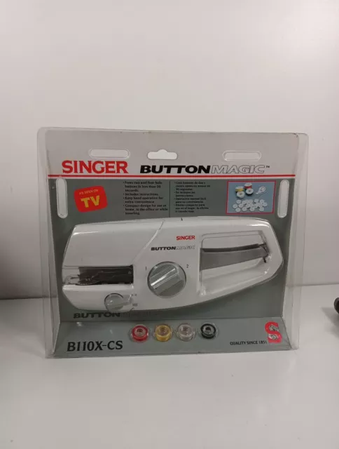 Vintage SINGER Button Magic Handheld Sewing Machine New