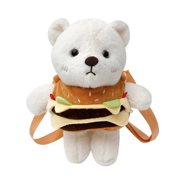 COZY WHITE BEAR Plush Shoulder Bag Warm Playful Bag Autumn
