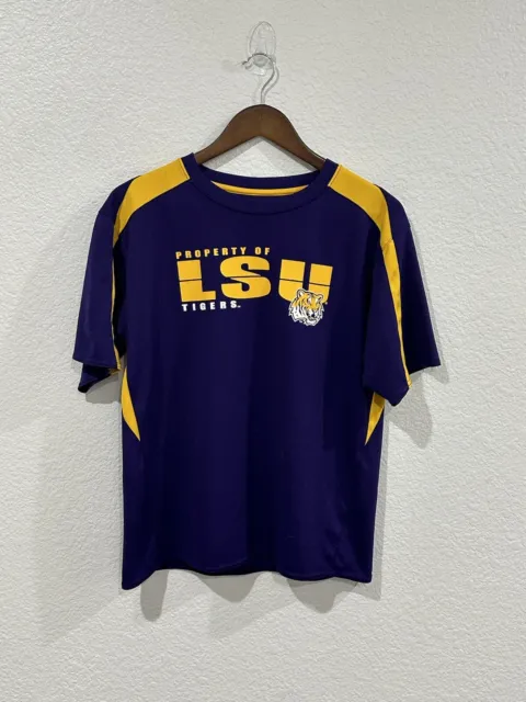 LSU Tigers Shirt Adult Medium Purple Graphic Short Sleeve Casual Tee Mens