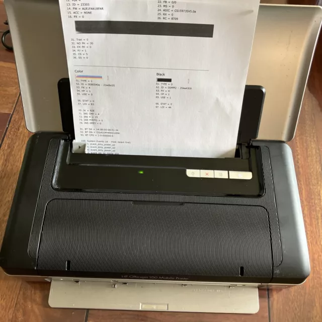 Imprimante portable HP Officejet 100 Jet d'encre Couleur Bluetooth 5 ppm Argent