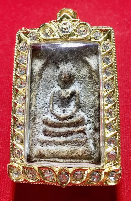 Phra Somdej Wang-Na & Garuda Lp Toh Old Thai Buddha Amulet Pendant Talisman K148