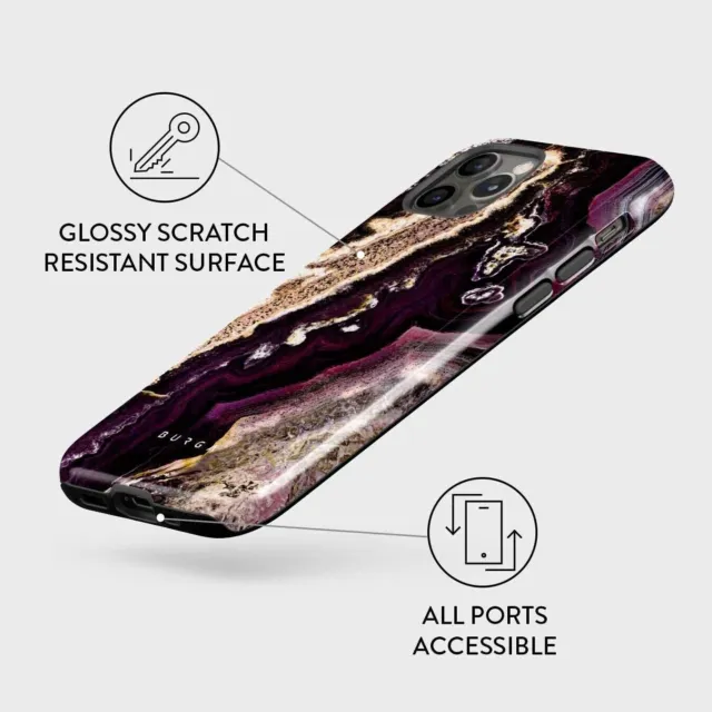 BURGA Shockproof Layer Phone Case Multi-Color Dark Gold Marble iPhone 12 Pro MAX