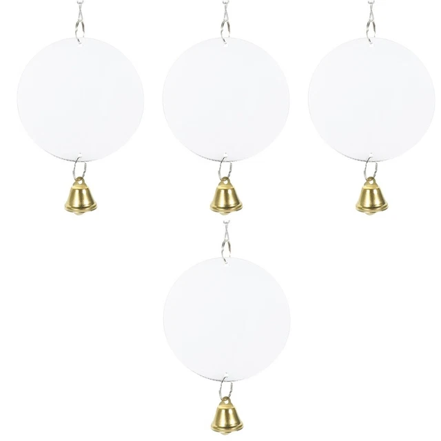 4 Count Vogel Spiegel Vögel Spiegeln Spielzeug Papageienkäfig Windspiele