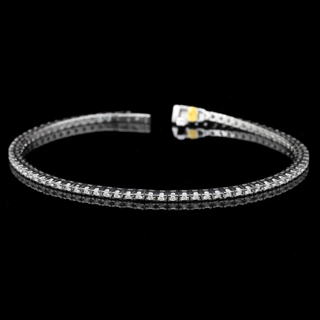 Bracelet Tennis En Or Bruni 18kt Avec Diamants - Longueur 20 Cm, Unisexe, Neuf Avec étiquettes