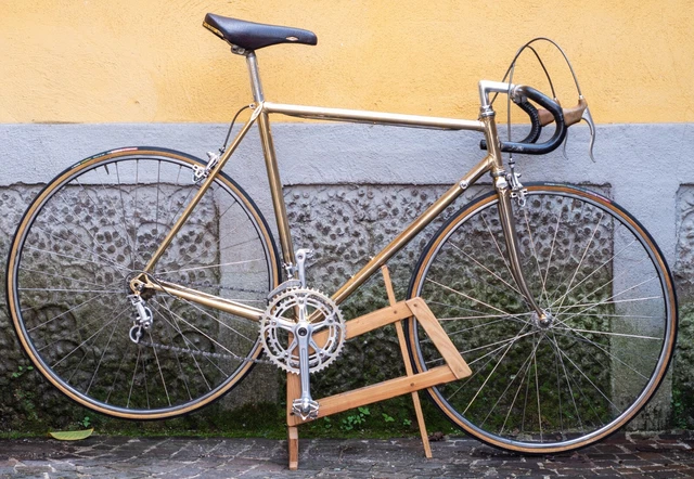 Bici corsa De Franceschi ORO 55,5 Campagnolo Record road bike Gold Cromovelato