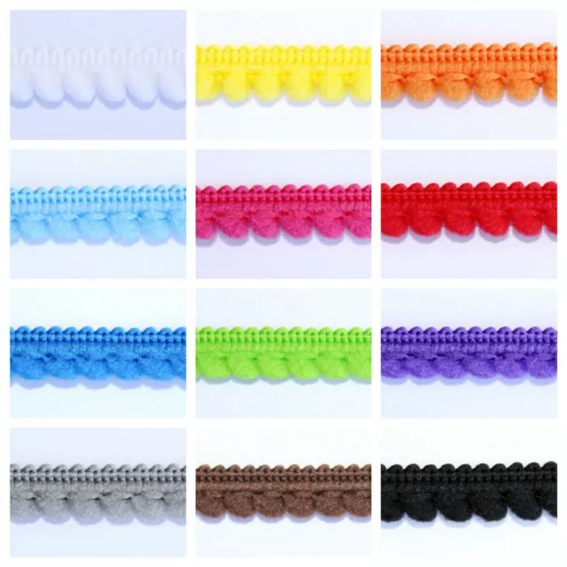 MINI 9 MM Trimmings PEARL Pom Pom Bobbles Trim Braid Fringe Ribbon Sewing Craft