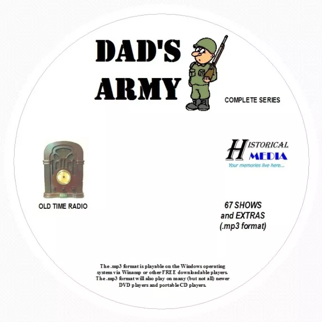 DAD'S ARMY - 67 Shows Old Time Radio In MP3 Format OTR 1 CD