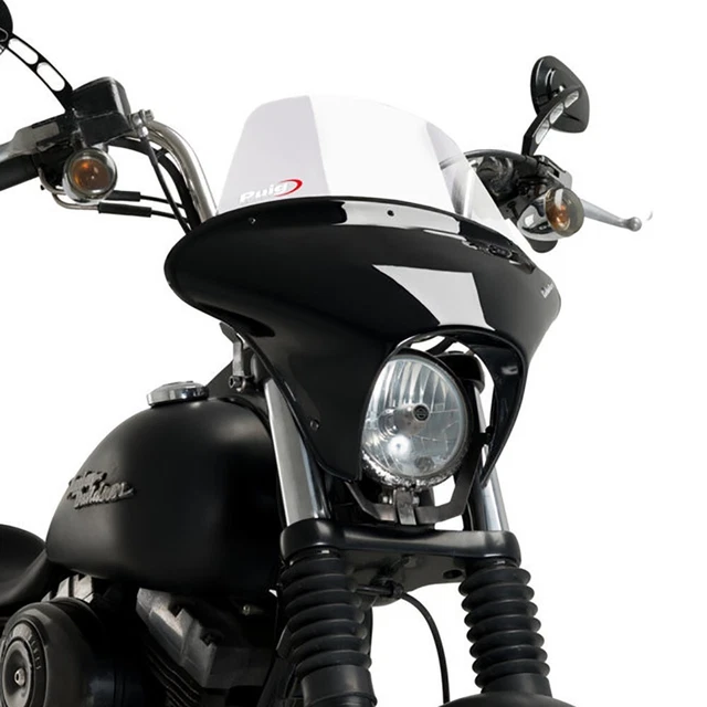 Protège Mains Harley Dyna Street Bob 06-17 - Protege Guidon HP1 Acier Inoxydable Noir