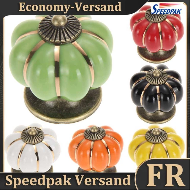Pumpkin Vintage Ceramic Pull Boutons de porte Cabinet Drawer Armoires de cuisine