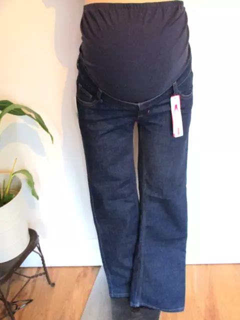 Red Herring Maternity Blue Over Bump Daisy Bootcut Jeans Size 12 Bnwt