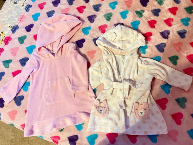 Baby Girl Bath Robe Size 0-9 Months