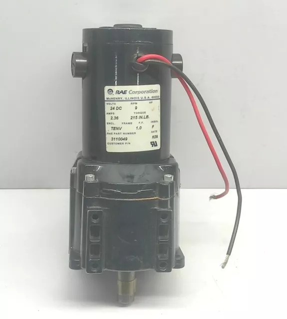 RAE Corporation 3110049 Motore 24VDC 9PRM 2.36A di Torsione 215 In.lb