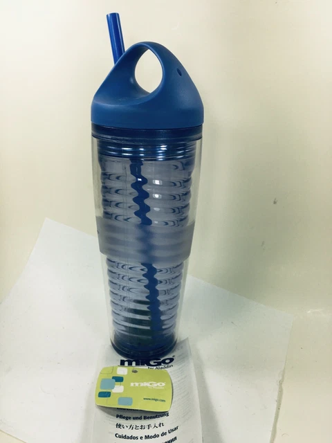Aladdin Migo Aero Insulated Travel Tumbler Cup  Loop Handle Purple Non Sweat