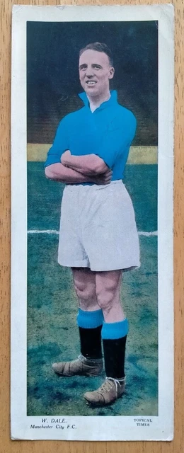W. Dale Manchester City DC Thomson Topical Times Footballers 1936 250mm x 95mm