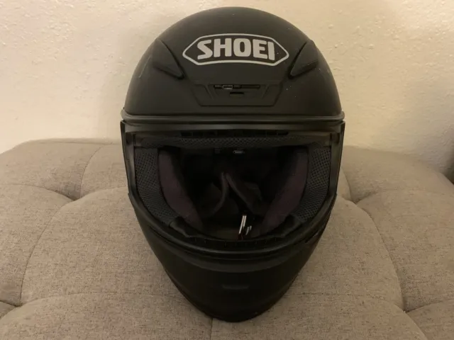 SHOEI RF-1200 Men's Full Face Motorcycle Helmet Size Small, Matte Black Used