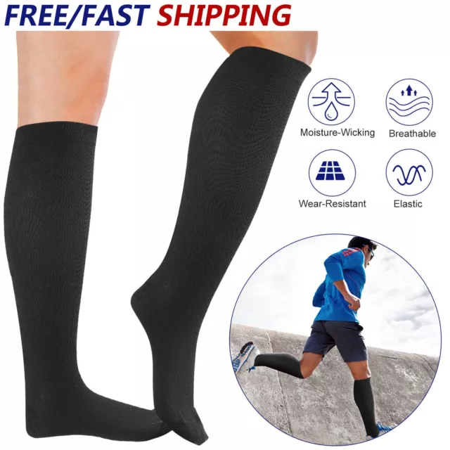 Mens Football Plain Long Socks Sport Over Knee High Large Hockey Soccer Baseball