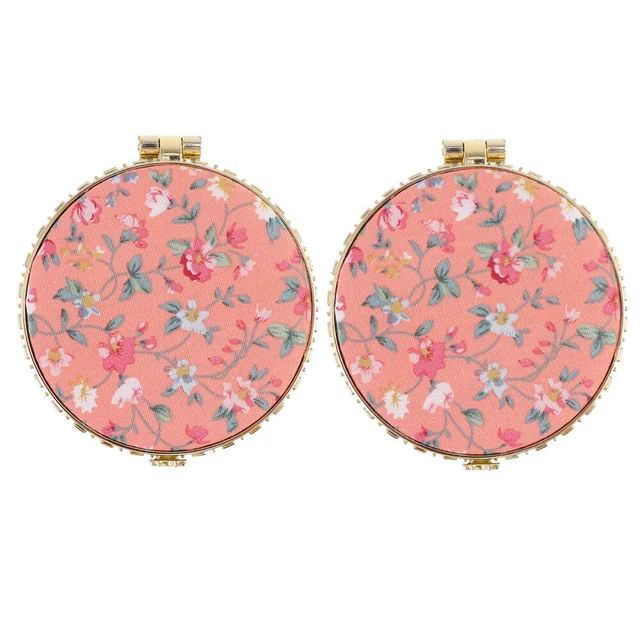 2 piezas medias plegables de viaje para mujer Miss espejo pequeño