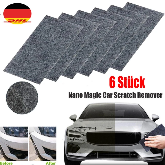 6 Stück Nano Kratzerentferner Tücher Mit Creme - Auto Lackreparatur Für Alle Fahrzeugtypen