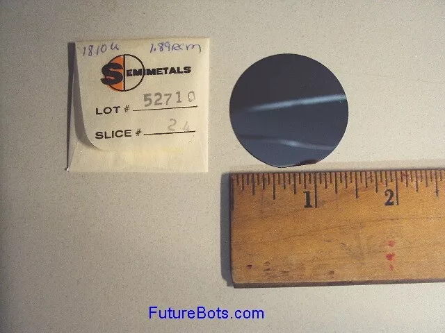 1960's Space Race SemiMetals 1.5 inch Silicon Wafer, N/N+, NOS, RARE ! YOU GET 2