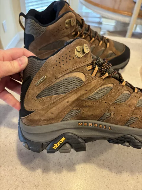 MERRELL MEN'S MOAB 3 Mid Waterproof Hiking Boot Earth Brown Size 10 ...