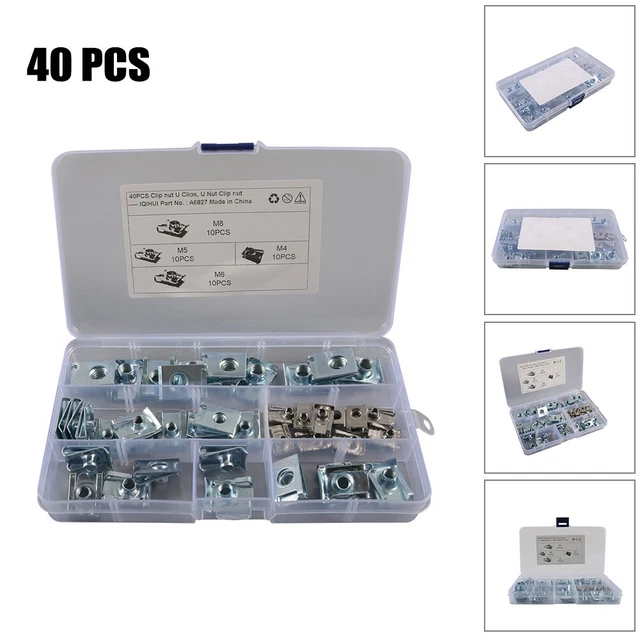 50 Écrous à Oeillet Plastique 10mm Pour Voiture - Fixation Expansible Universelle
